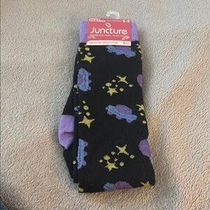 UFO Black and Purple Socks